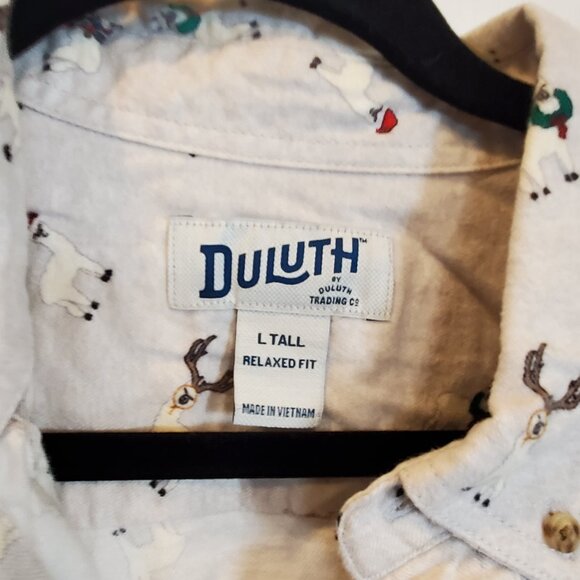 Duluth Trading Co. Holiday Llama Reindeer Long sleeve Shirt | Large-Tall - Picture 4 of 6